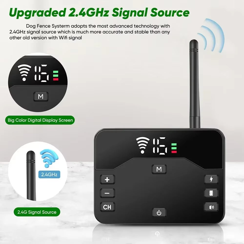 Transform Your Dog's Behavior with Our Advanced Anti-Bark Training Collar - Wireless Electric Fence with Custom Vibration & Shock Options