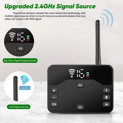 Transform Your Dog's Behavior with Our Advanced Anti-Bark Training Collar - Wireless Electric Fence with Custom Vibration & Shock Options