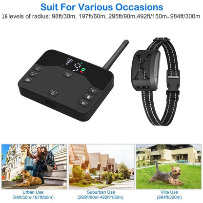 Transform Your Dog's Behavior with Our Advanced Anti-Bark Training Collar - Wireless Electric Fence with Custom Vibration & Shock Options