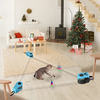 Interactive USB Rechargeable Cat and Dog Chase Toy - Fun, Durable Automatic Bait for Exercise and Training