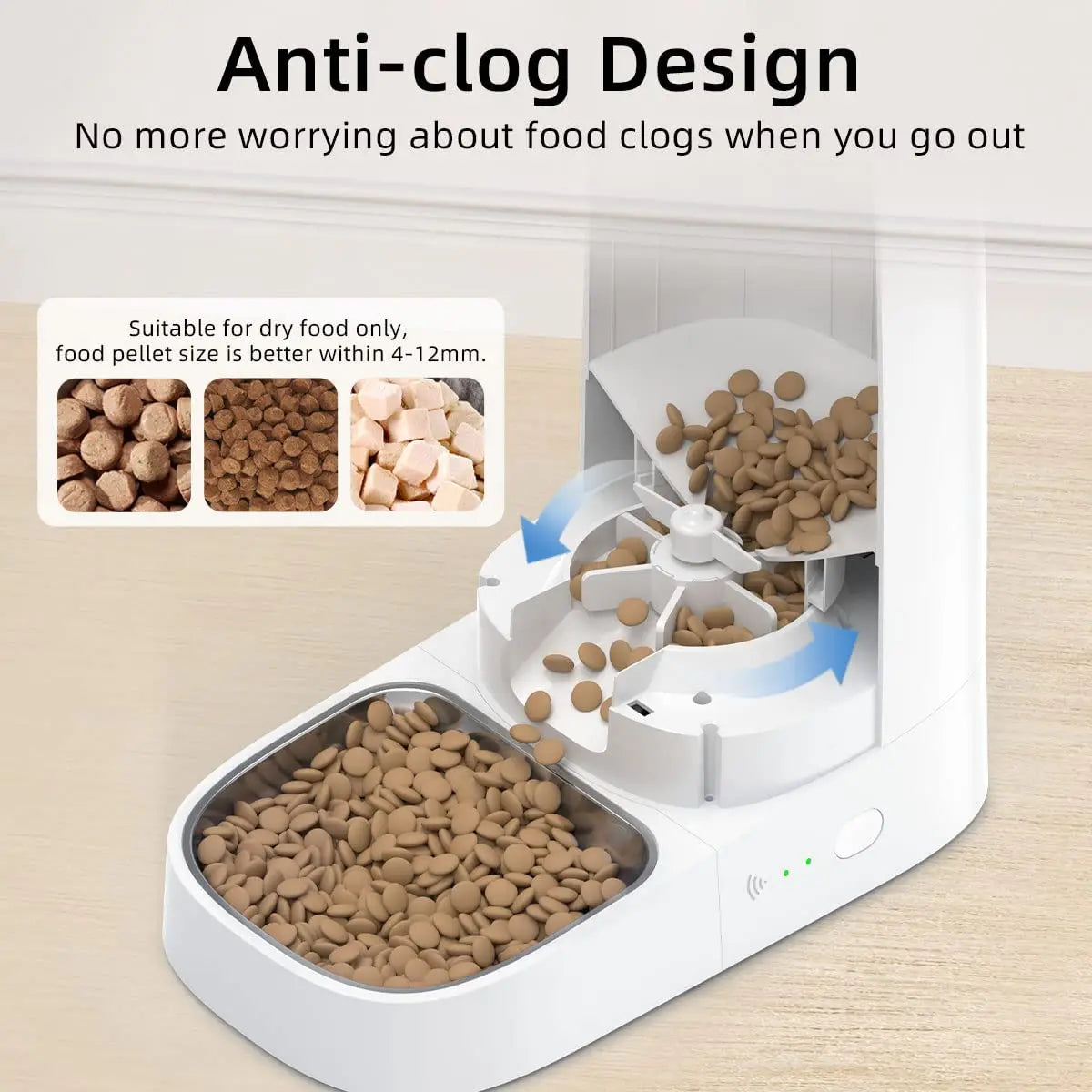 Smart Automatic Cat Feeder with WiFi Control - Remote Feeding Solution for Cats and Dogs