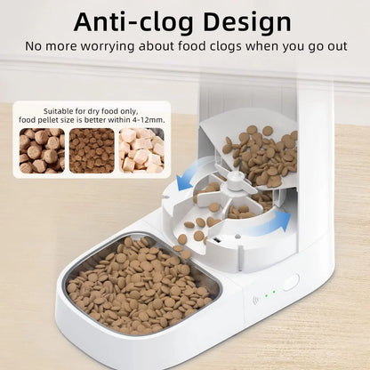Smart Automatic Cat Feeder with WiFi Control - Remote Feeding Solution for Cats and Dogs