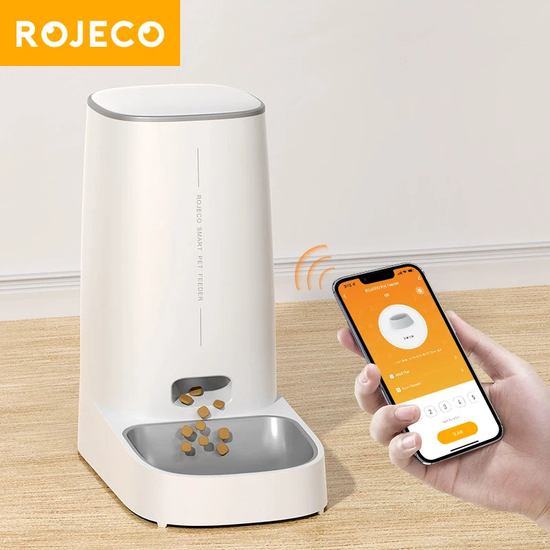 Smart Automatic Cat Feeder with WiFi Control - Remote Feeding Solution for Cats and Dogs