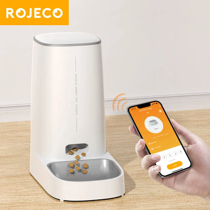 Smart Automatic Cat Feeder with WiFi Control - Remote Feeding Solution for Cats and Dogs