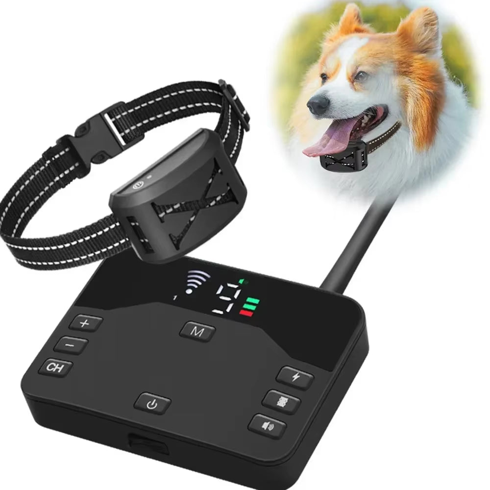 Transform Your Dog's Behavior with Our Advanced Anti-Bark Training Collar - Wireless Electric Fence with Custom Vibration & Shock Options