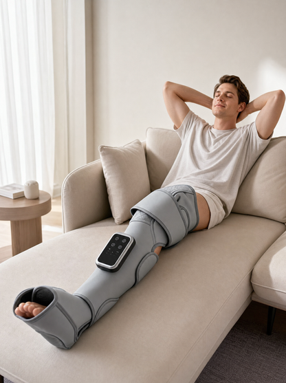 Thermara Leg Cocoon — lifestyle, worn on leg